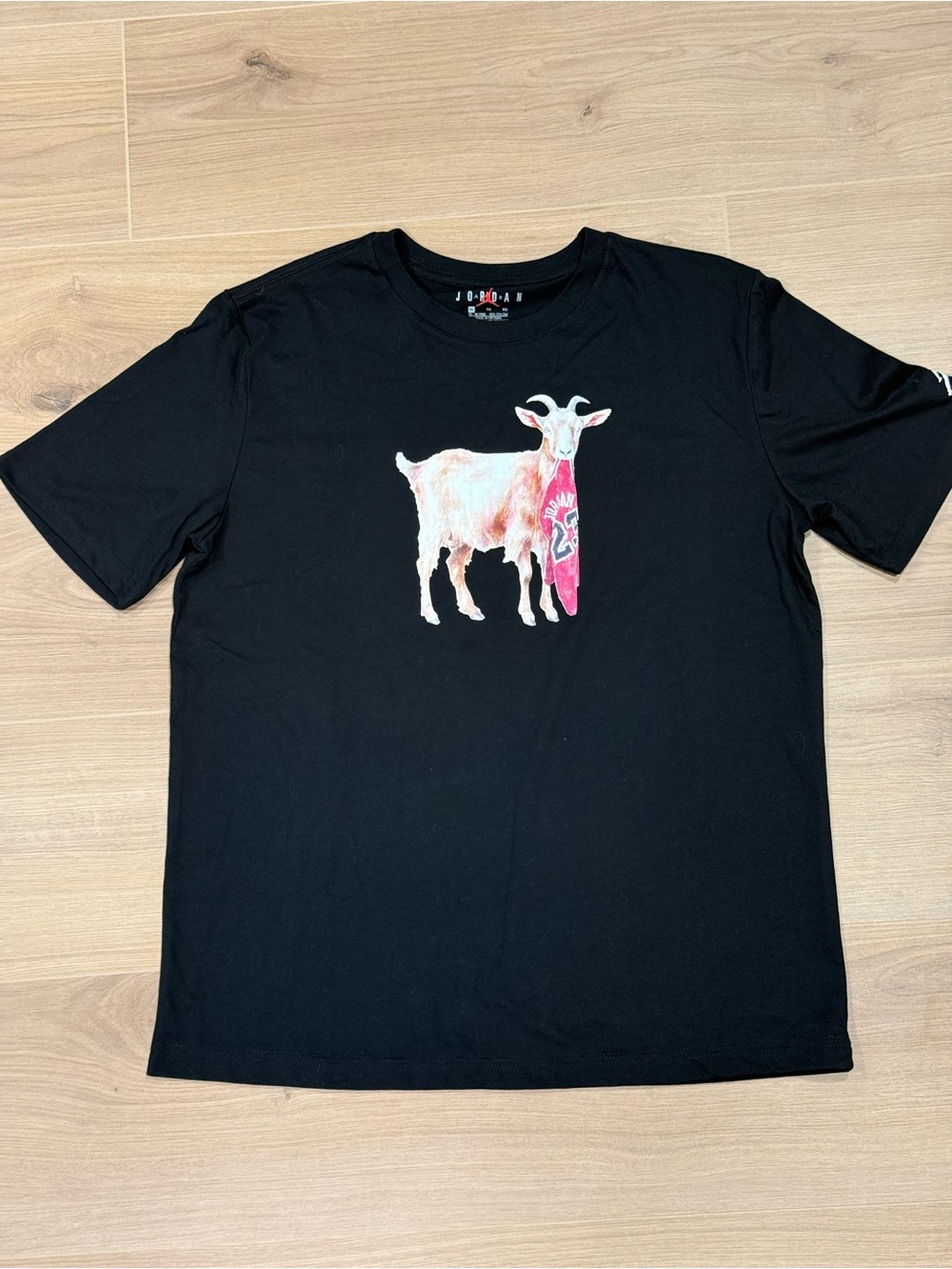 Jordan GOAT Graphic T-Shirt Boys XL Black & Red